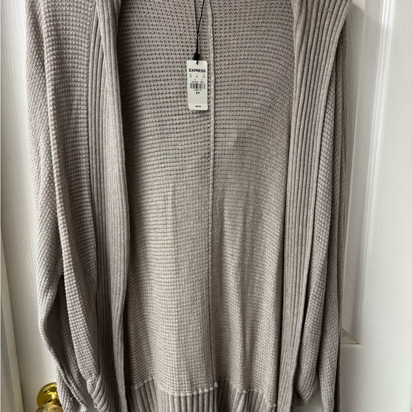 Express Sweaters - Express Women's Taupe Cardigan Sweater